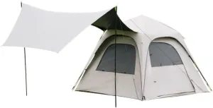 Camping Tent With Awning - 2-4 Person Pop-up, Waterproof Instant Easy Setup for Family, Festivals, Backyard, Sleepovers & More