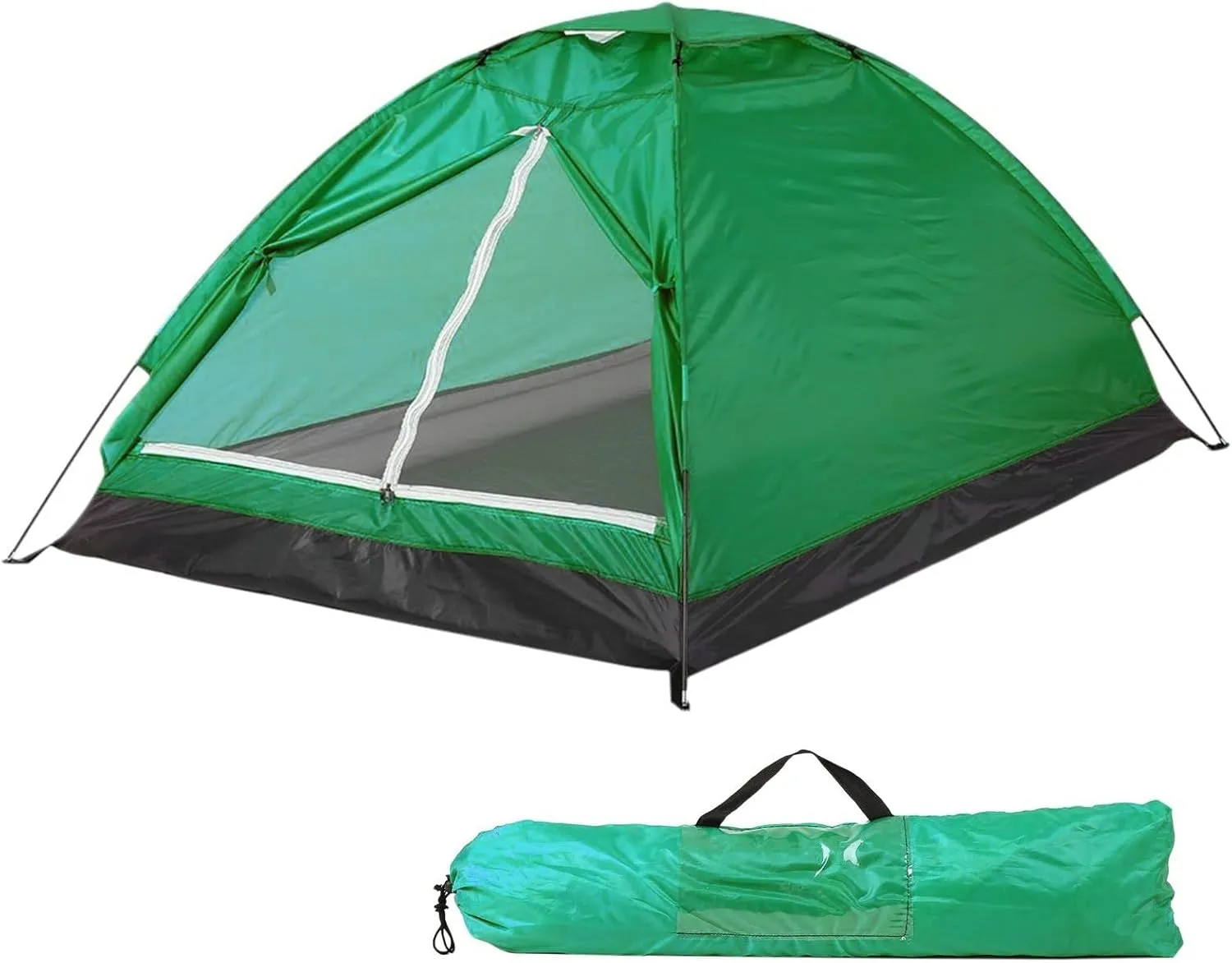 Camping Tent With Carry Bag, 2-Person Camping Tent, Weatherproof Tents, Lightweight Portable Backpacking Tent For Outdoor Camping Hiking(Green)