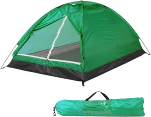 Camping Tent With Carry Bag, 2-Person Camping Tent, Weatherproof Tents, Lightweight Portable Backpacking Tent For Outdoor Camping Hiking(Green)