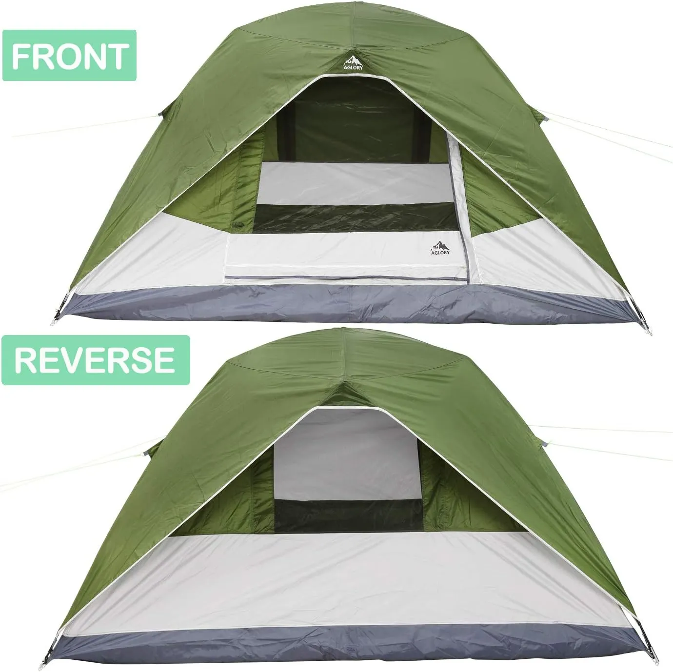 Camping Tent with Rainfly, 2/4 Person Dome Tent,Waterproof Windproof Family Tent with Mesh Windows, Easy Set Up for Hiking and Outdoor for All Seasons