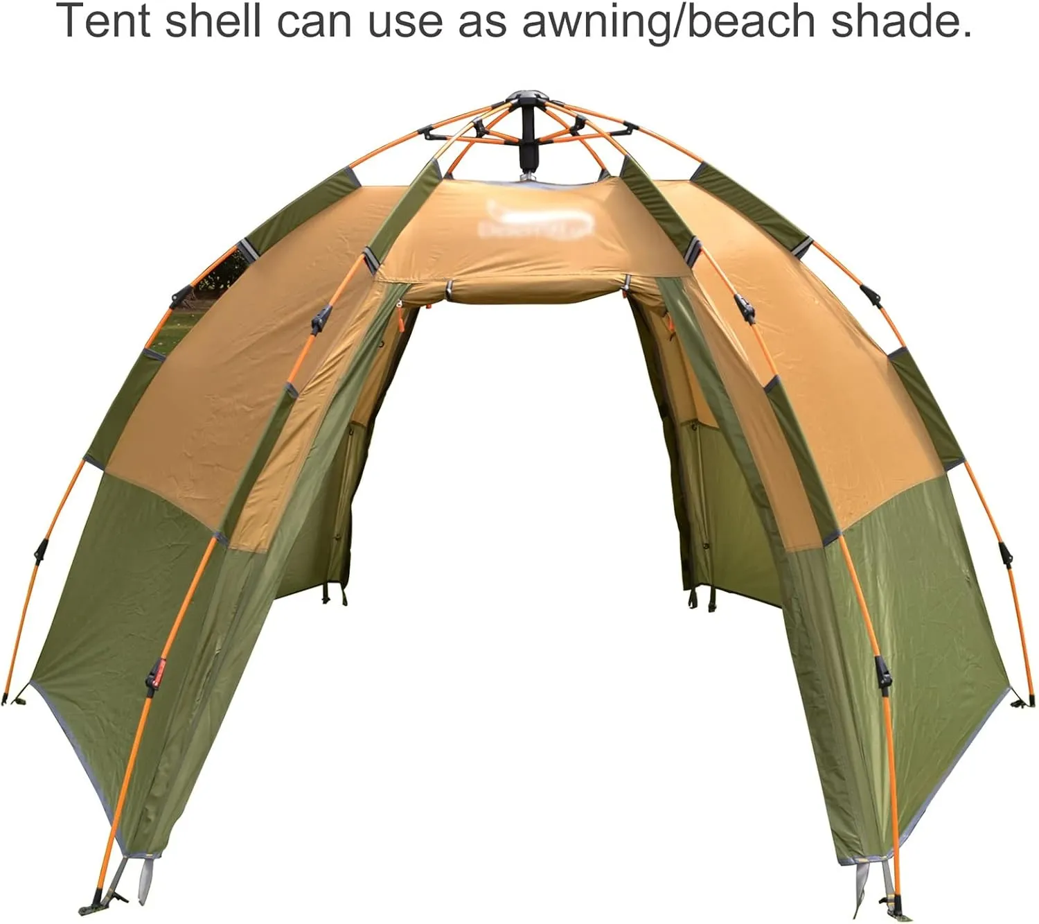 Camping Tents, 3-4 Person Dome Automatic Tent, Easy Instant Setup Protable Camping Pop-Up 4 Seasons Backpacking Family Travel Tent (Color : Green, Size : 255x255x165cm)
