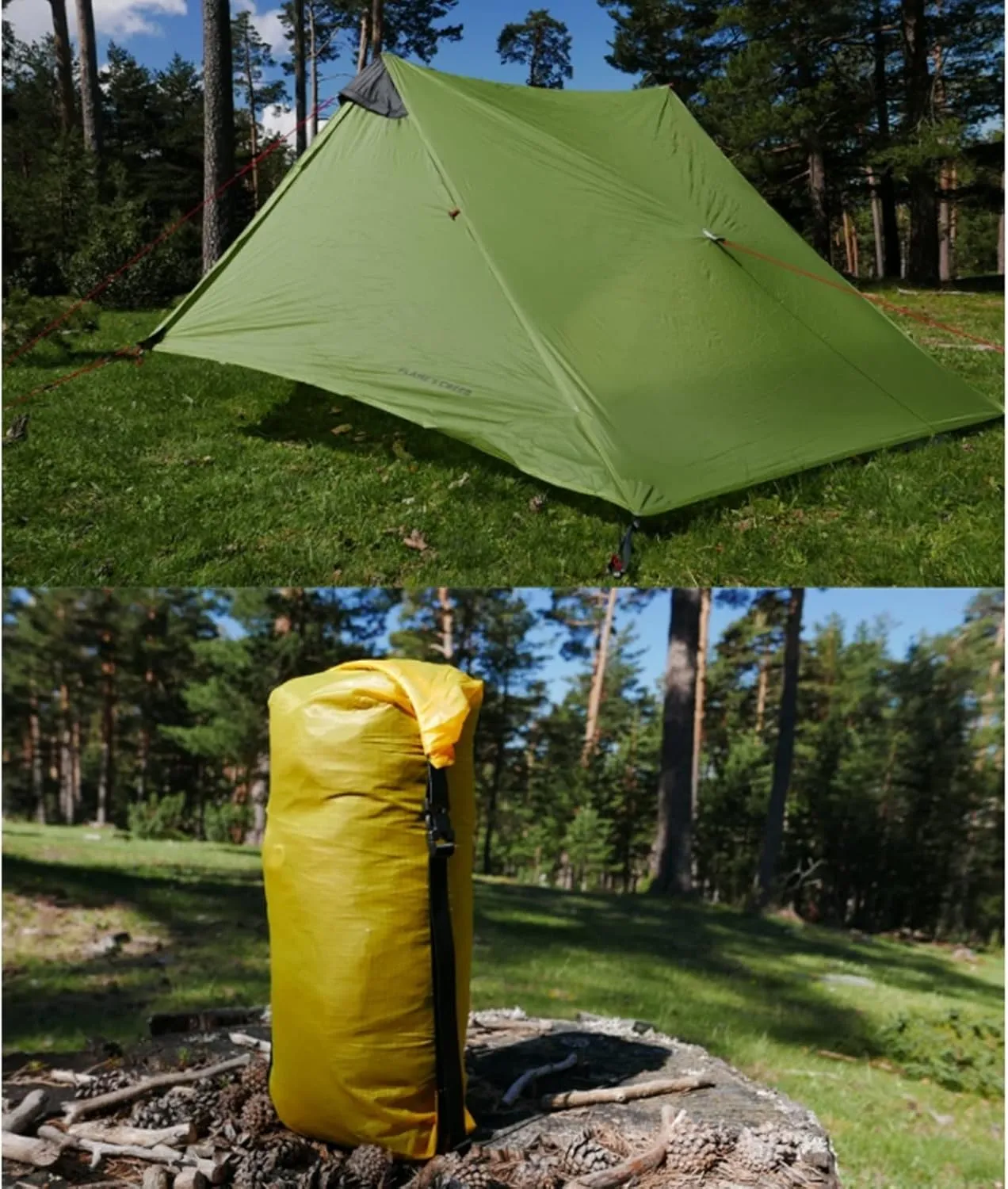 Camping Tents,2022 New 2 Person Ultralight Camping Tent 3 Season Professional 15d Rodless Tent (Color : Gray 2P, Size : 3 Season)