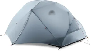 Camping Tents,Camping Tent 3-4 Season 15d/210t Outdoor Ultralight Silicon Coated Nylon Waterproof Tents (Color : 15d Gray, Size : 4 Season)