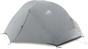 Camping Tents,Camping Tent 3-4 Season 15d/210t Outdoor Ultralight Silicon Coated Nylon Waterproof Tents (Color : 210t Gray, Size : 4 Season)
