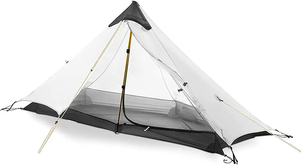 Camping Tent,Ultralight Outdoor Pyramid Tent Camping Teepee Tents, 1 Person/2 Person Backpack Waterproof Double Layer Tent Ideal for Camping, Backpack Hopeful, Gary