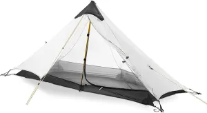 Camping Tent,Ultralight Outdoor Pyramid Tent Camping Teepee Tents, 1 Person/2 Person Backpack Waterproof Double Layer Tent Ideal for Camping, Backpack Hopeful, Gary