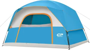 CAMPROS CP Tent 8 Person Camping Tents, Waterproof Windproof Family Dome Tent with Rainfly, Large Mesh Windows, Wider Door, Easy Setup, Portable with Carry Bag