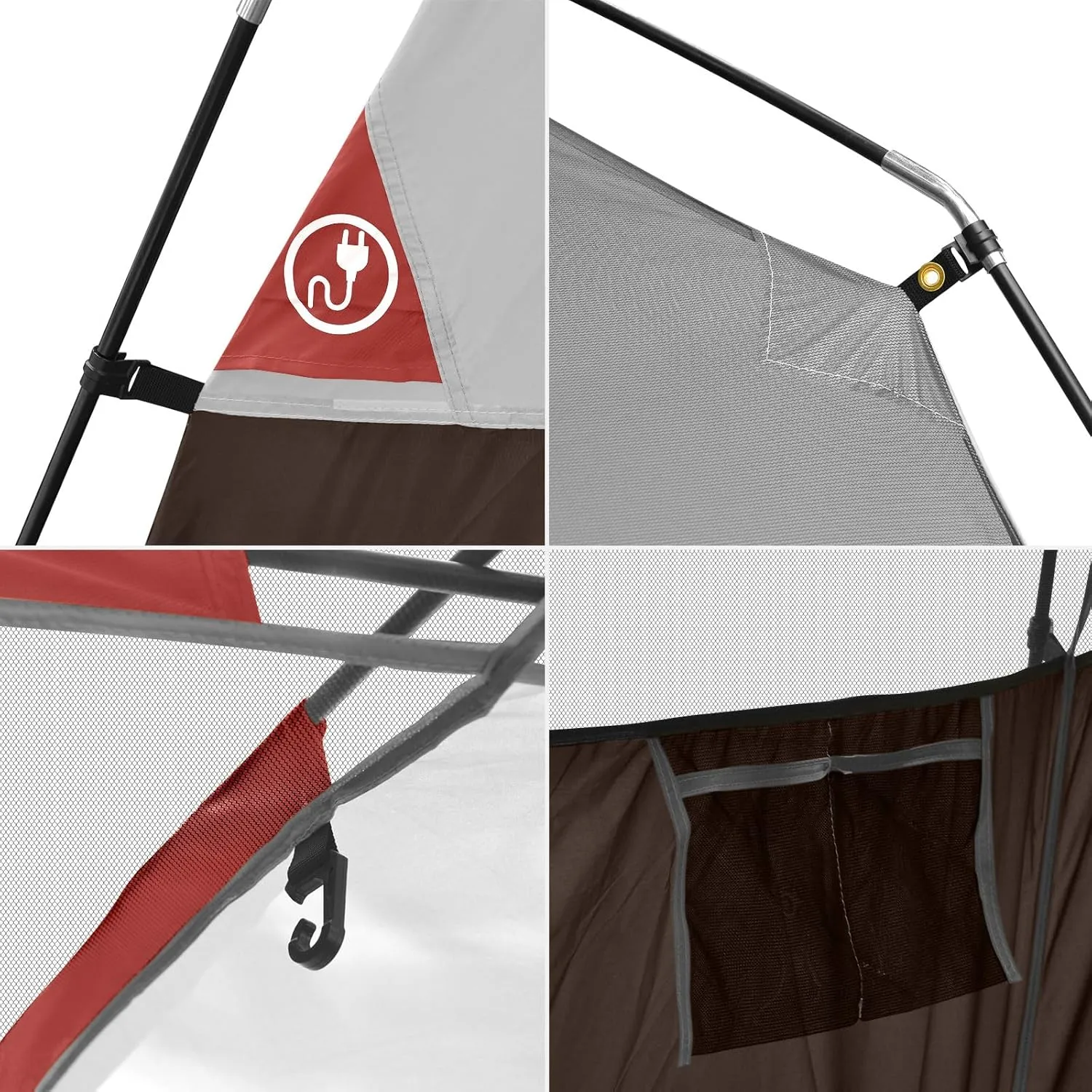 CAMPROS CP Tents for Camping 4/6 Person Tent Waterproof Windproof Double Layer Family Camping Tent, Easy Setup Dome Tent with Large Mesh Windows & Wider Door for Outdoor Camping & Hiking