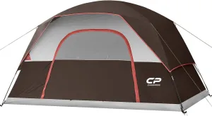 CAMPROS CP Tents for Camping 4/6 Person Tent Waterproof Windproof Double Layer Family Camping Tent, Easy Setup Dome Tent with Large Mesh Windows & Wider Door for Outdoor Camping & Hiking