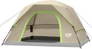 CAMPROS CP Tents for Camping 4/6 Person Tent Waterproof Windproof Double Layer Family Camping Tent, Easy Setup Dome Tent with Large Mesh Windows & Wider Door for Outdoor Camping & Hiking