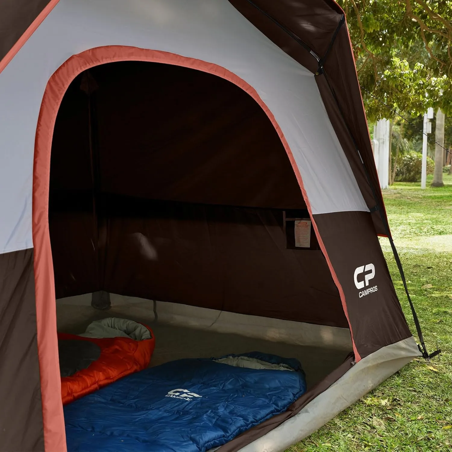 CAMPROS CP Tents for Camping 4/6 Person Tent Waterproof Windproof Double Layer Family Camping Tent, Easy Setup Dome Tent with Large Mesh Windows & Wider Door for Outdoor Camping & Hiking