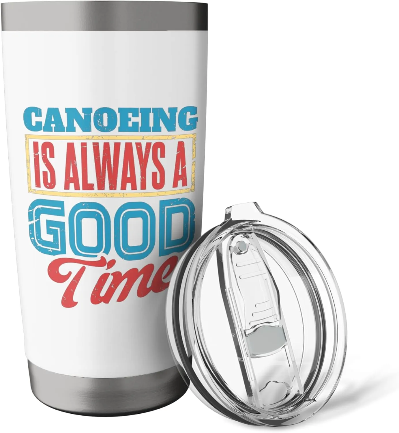 Canoeing Canoe Lovers Lake Explorers River Outdoor Stainless Steel Insulated Tumbler