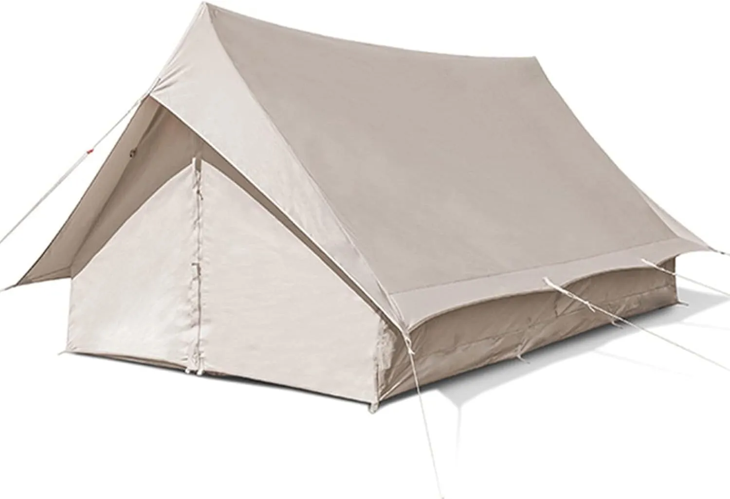 Canvas Wall Tent with Stove Jack, 4-Season Yurt Tent for Family Camping, Waterproof Outdoor Hunting Shelter (Ivory White, 2-6 Person)