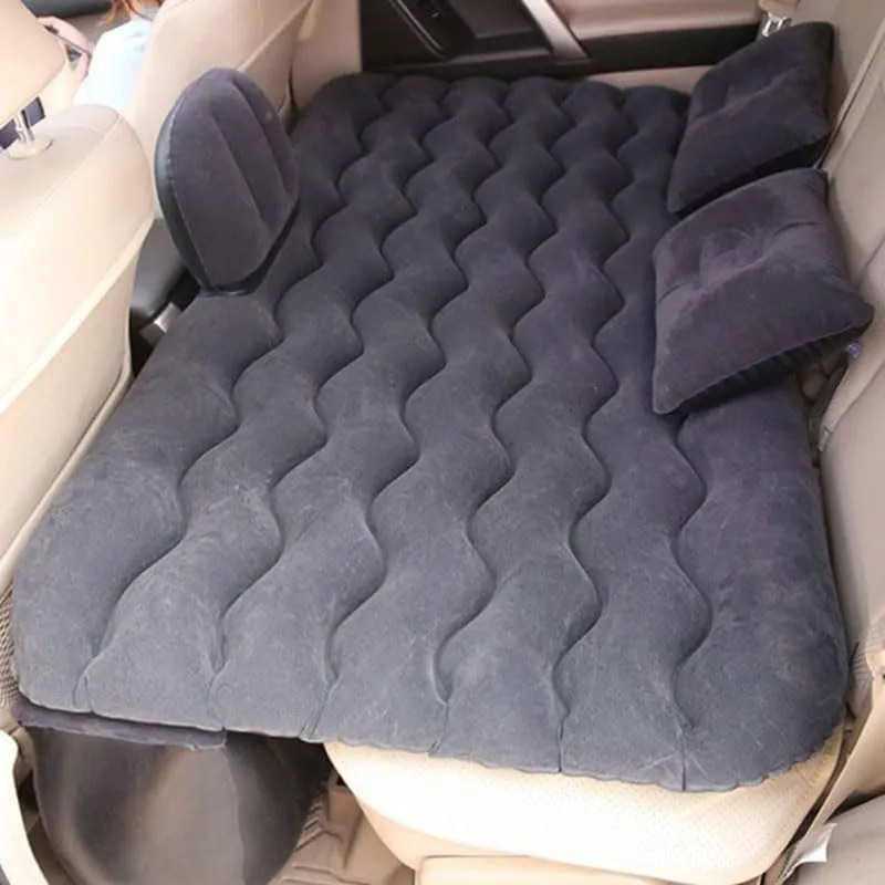 Car Air Mattress for BYD G3 2009–2014, Inflatable Back Seat Sleeping Pad with Pump & 2 Pillows, Folding Portable Camping Bed for Travel& Road Trips,Black