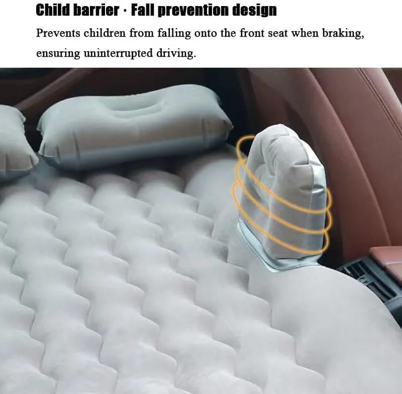 Car Air Mattress for BYD G3 2009–2014, Inflatable Back Seat Sleeping Pad with Pump & 2 Pillows, Folding Portable Camping Bed for Travel& Road Trips,Black
