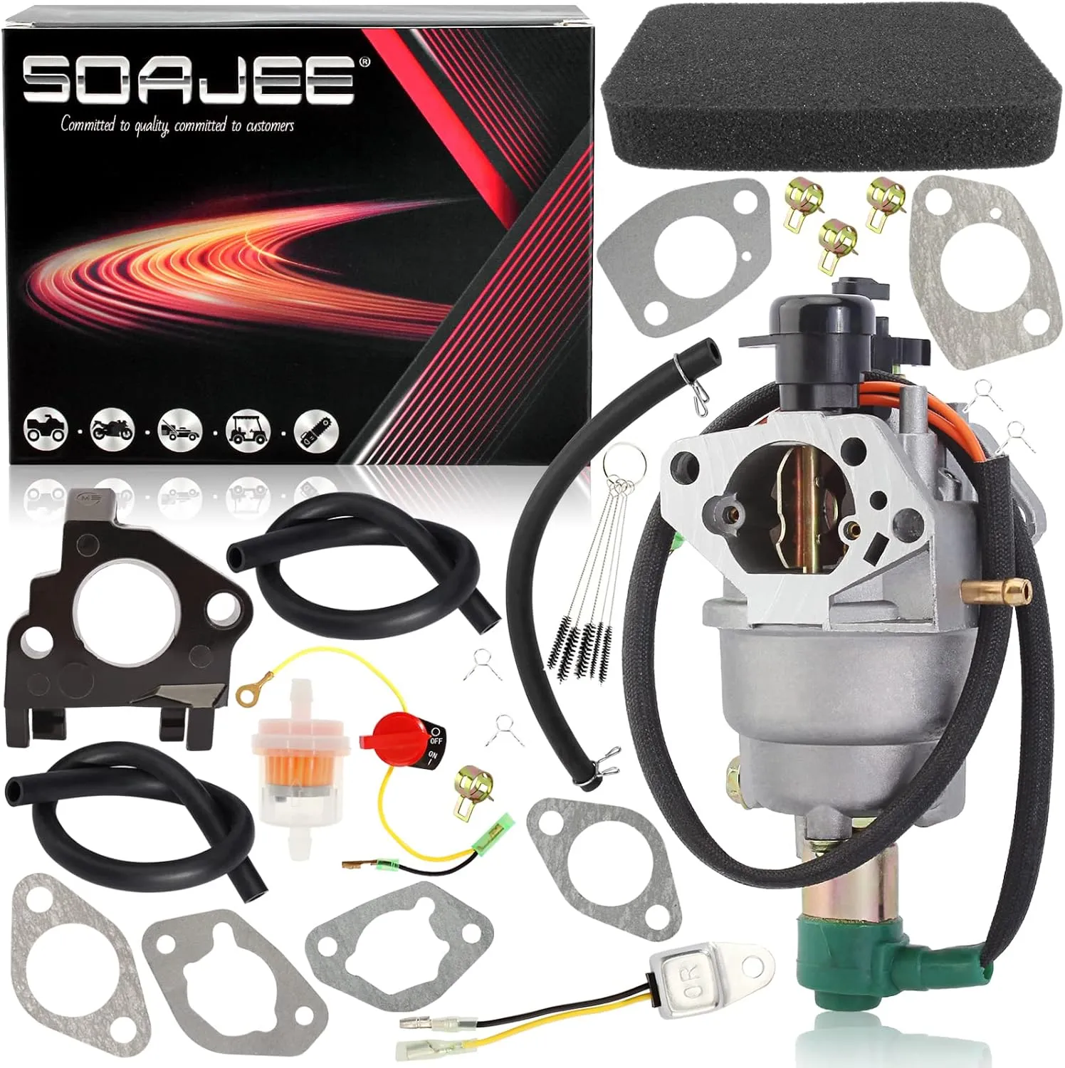 Carburetor Kit Compatible with PowerMate Coleman 0069390SRV PC0105007 PMC105007 PM0105007 PM0106507 PMC106507 PM0116000 PM0125500 PM0145500 PM0146500 PM0116000 PMOH6000 PM0125500.01 AP188F