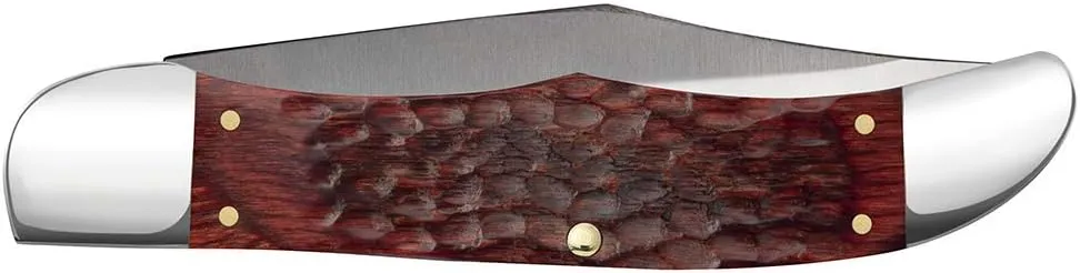 Case WR XX Pocket Knife Brown Rosewood Folding Hunter Item #189 - (6265Sab SS) - Length Closed: 5 1/4 Inches
