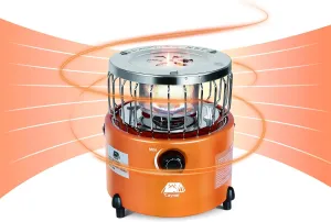 Caynel 2 in 1 Portable Propane Heater and Stove, Outdoor Camping Liquefied Gas Stove, Ice Fishing Hiking Hunting Survival Emergency Tent Multifunctional Handheld Heater (Orange)