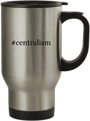 #centralism - 14oz Stainless Steel Travel Mug, Silver