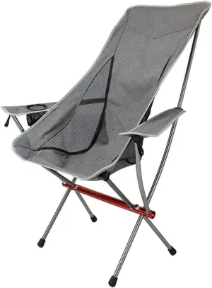Chair for Outdoors, Outdoor Camping High Back Chair Portable Ultralight Seat Backpacking Chair with Soft Armrests for Hiking Picnic Chair for Adults