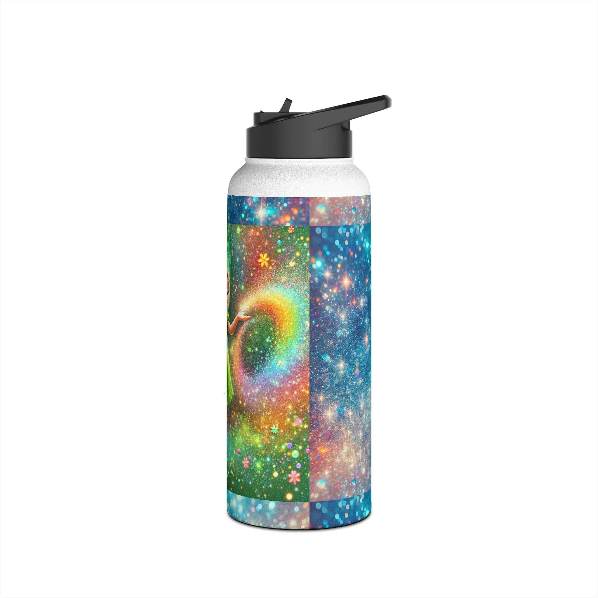 Child's Fairy-Themed Stainless Steel Water Bottle - Magical Cosmic Design