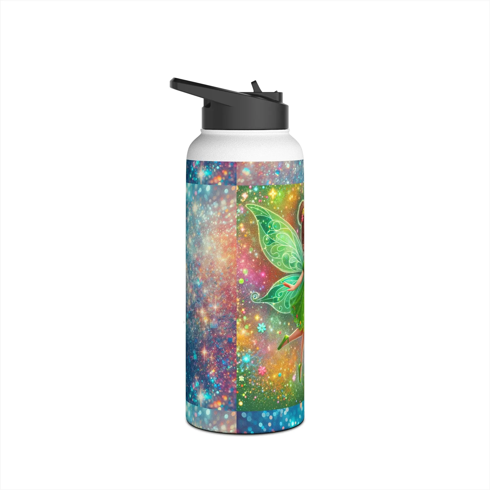 Child's Fairy-Themed Stainless Steel Water Bottle - Magical Cosmic Design
