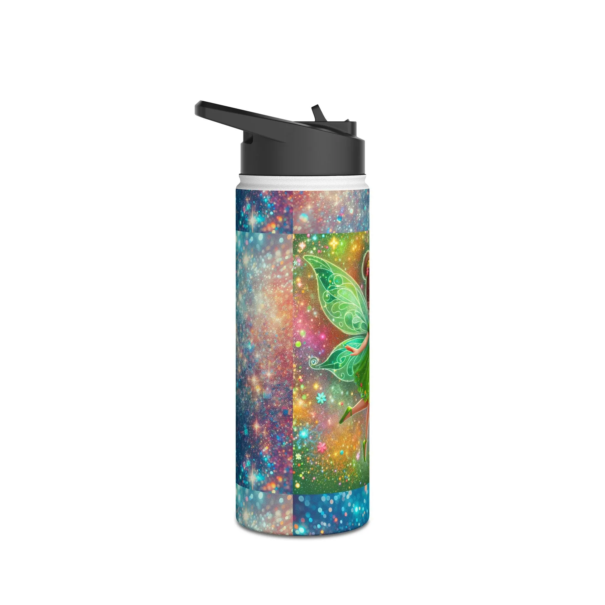 Child's Fairy-Themed Stainless Steel Water Bottle - Magical Cosmic Design