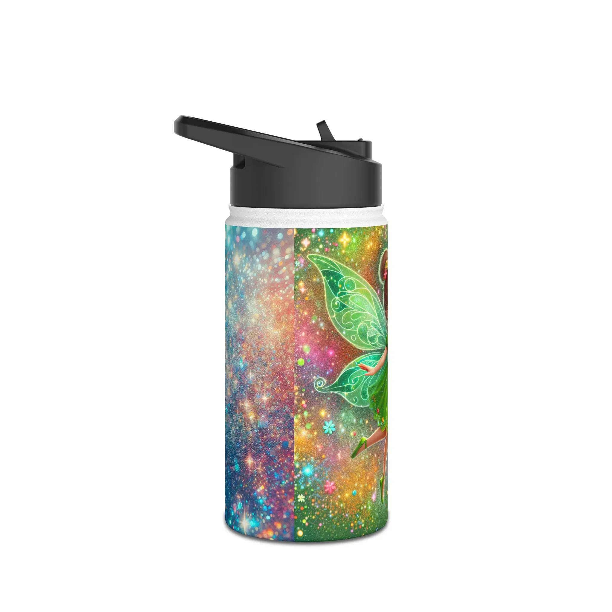 Child's Fairy-Themed Stainless Steel Water Bottle - Magical Cosmic Design