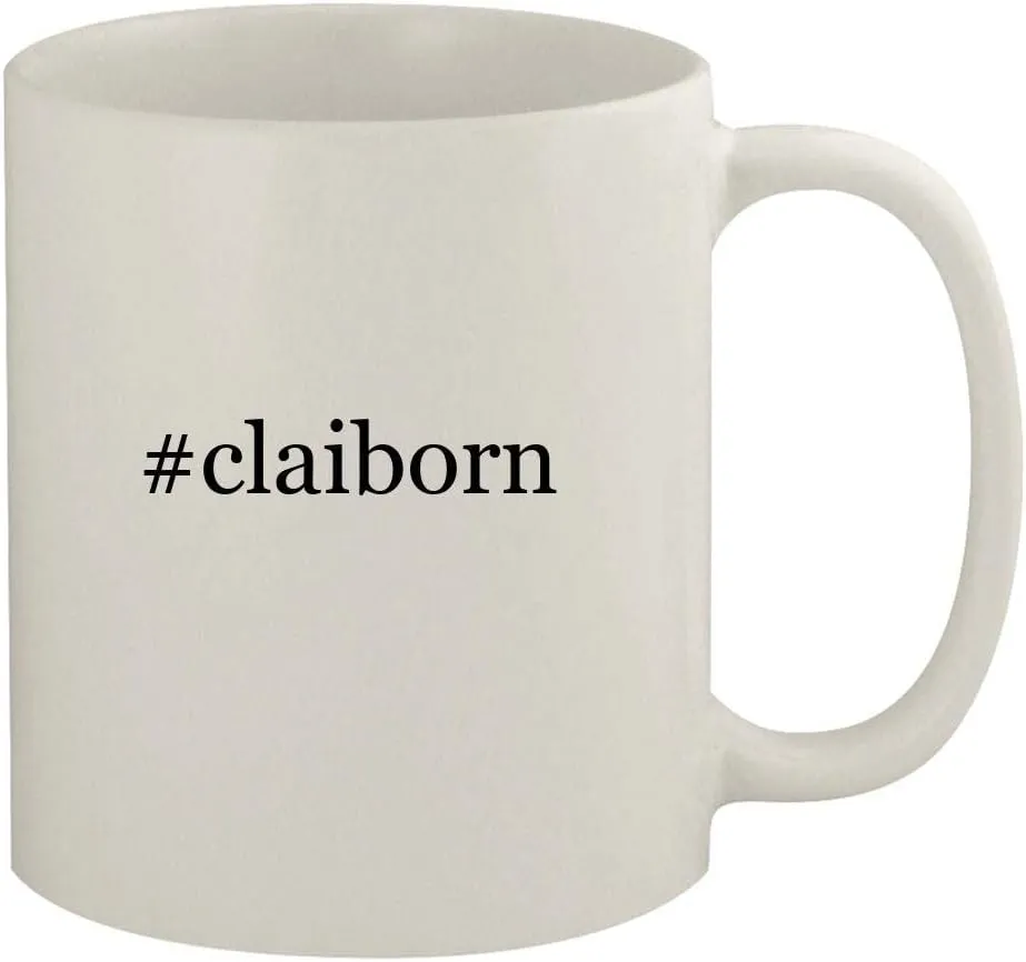 #claiborn - 11oz Ceramic White Coffee Mug, White