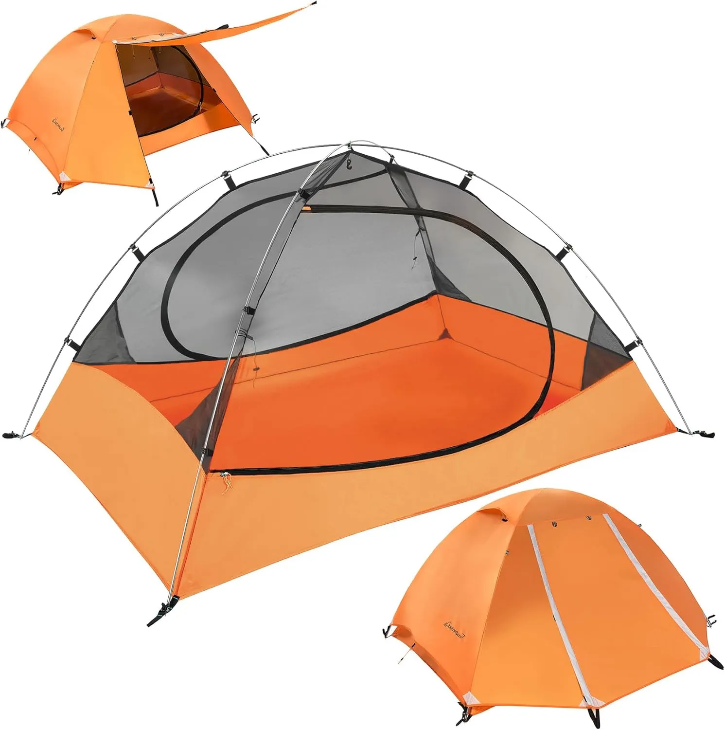Clostnature Polaris Lightweight Backpacking Tent - 1/1.5/2/3/4/6 Person Ultralight Waterproof Camping Tent, 3 Season Large Size Easy Setup Tent for Family, Outdoor, Hiking and Mountaineering