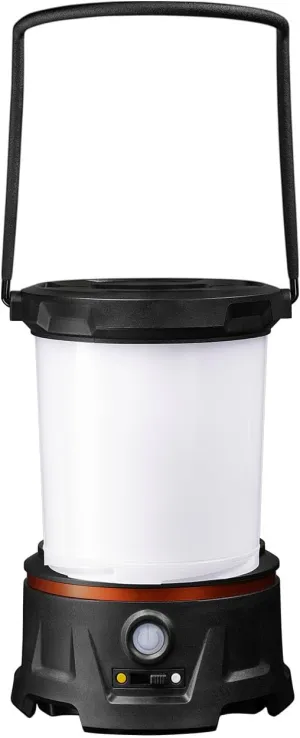 COAST EAL40R 2500 Lumen Rechargeable Emergency Camping Lantern with Red Flashing Mode, Carabiner, Diffuser, Foldeable Handle, Moonglow™ Low Mode, Illuminated Power Button, USB-C Power Bank