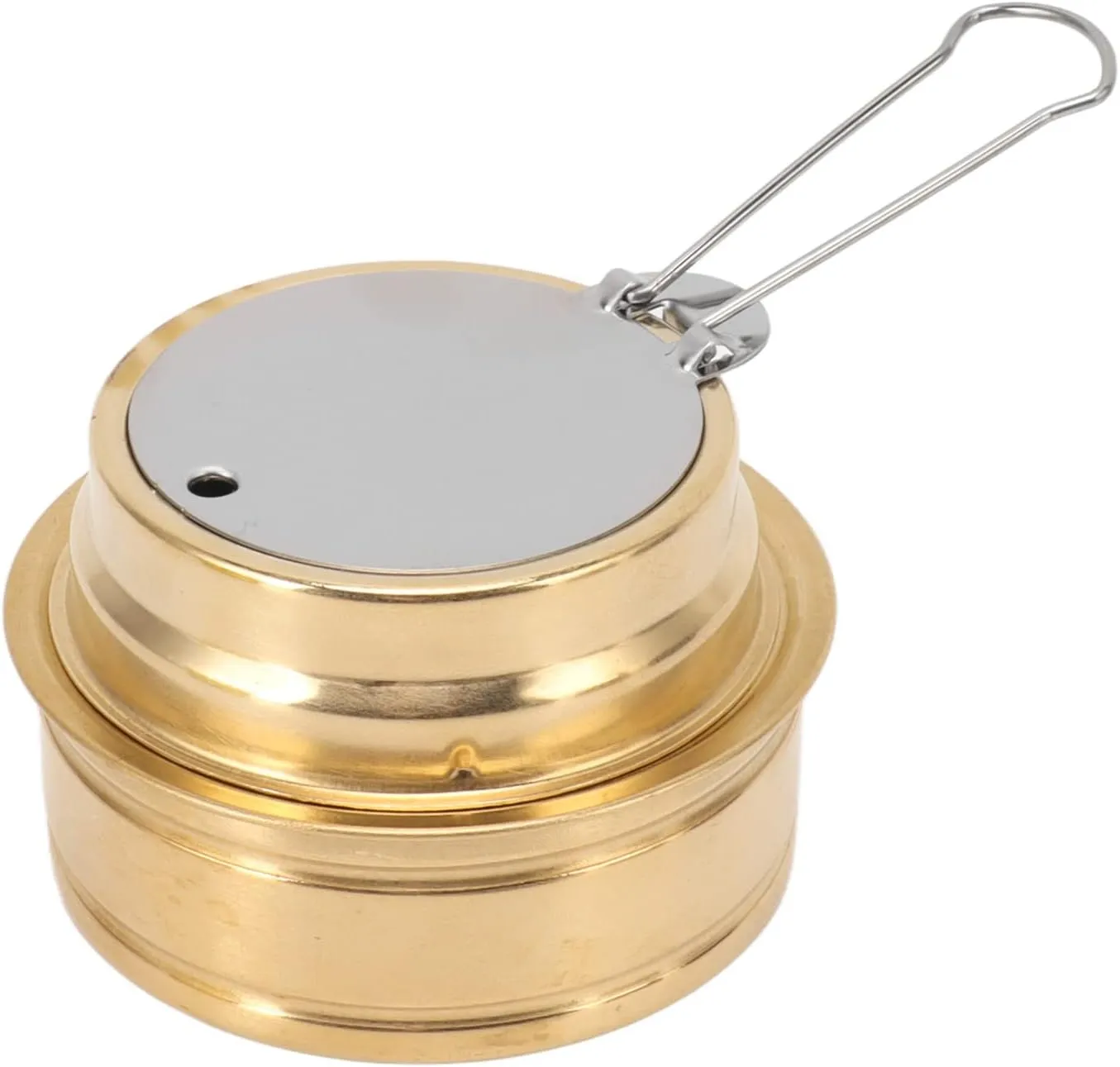 Copper Windproof Portable Aluminium Alloy Alcohol Stove for Camping Picnic Cooking Pot Boiling (Dark Green)