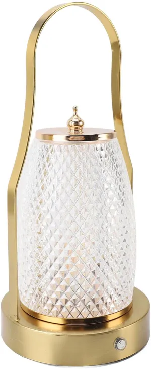 Cordless Lantern, Smart Touch Sensor, Stepless Dimming, 3 Lighting Modes, 3600mAh Rechargeable Battery, Retro LED Table Light with Handle for Camping, Outdoor Parties