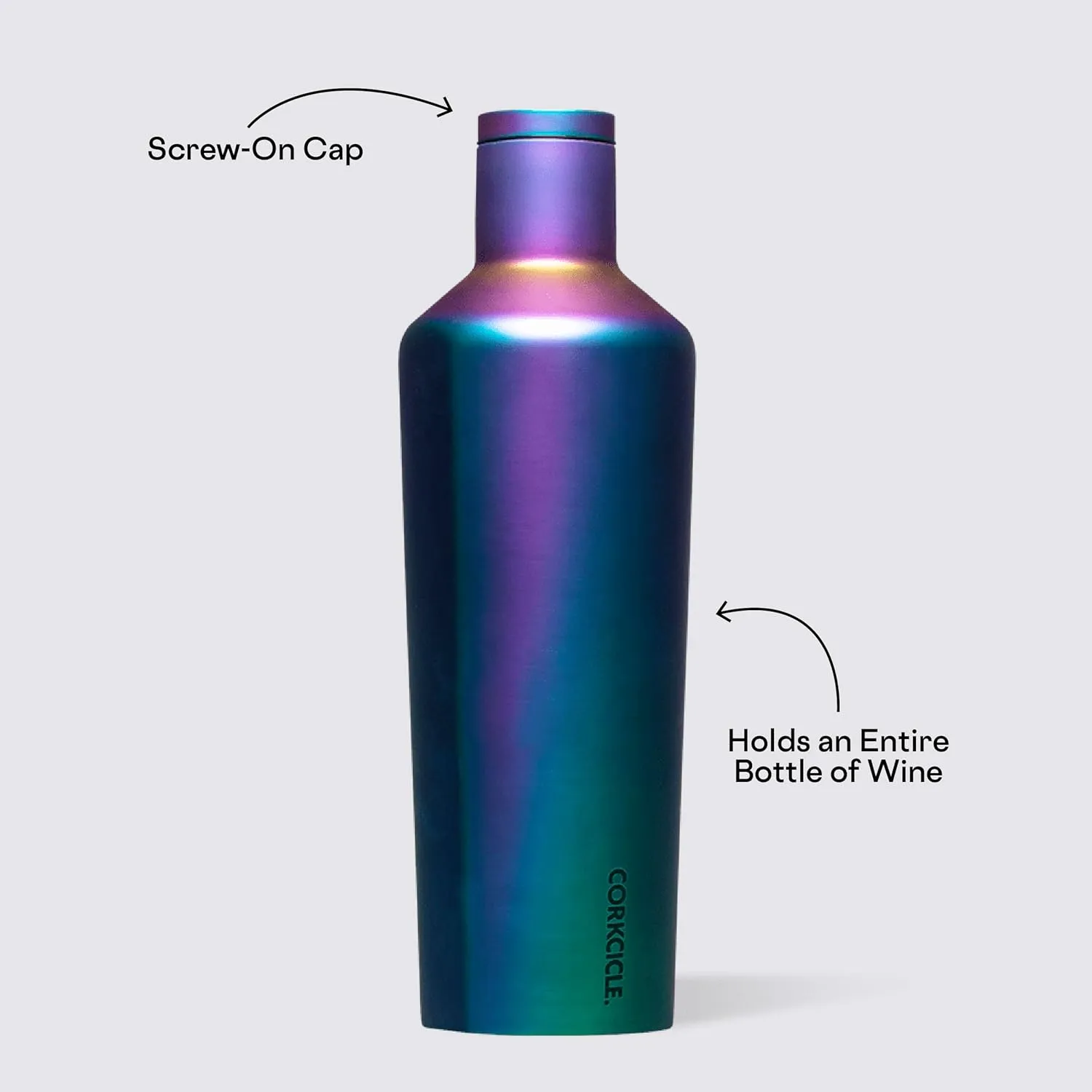 Corkcicle Classic Canteen Insulated Tumbler, Dragonfly, 25 oz – Reusable Water Bottle Keeps Beverages Cold for 25 Hours & Hot 12 Hours – Cupholder Friendly Tumbler with Screw-On Cap