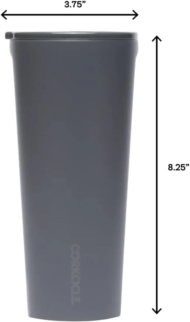 Corkcicle Classic Triple Insulated Coffee Mug with Lid, Flint, 24 oz – Stainless Steel Travel Tumbler Keeps Beverages Cold 9 hrs, Hot 3hrs – Cupholder Friendly Travel Coffee Tumbler