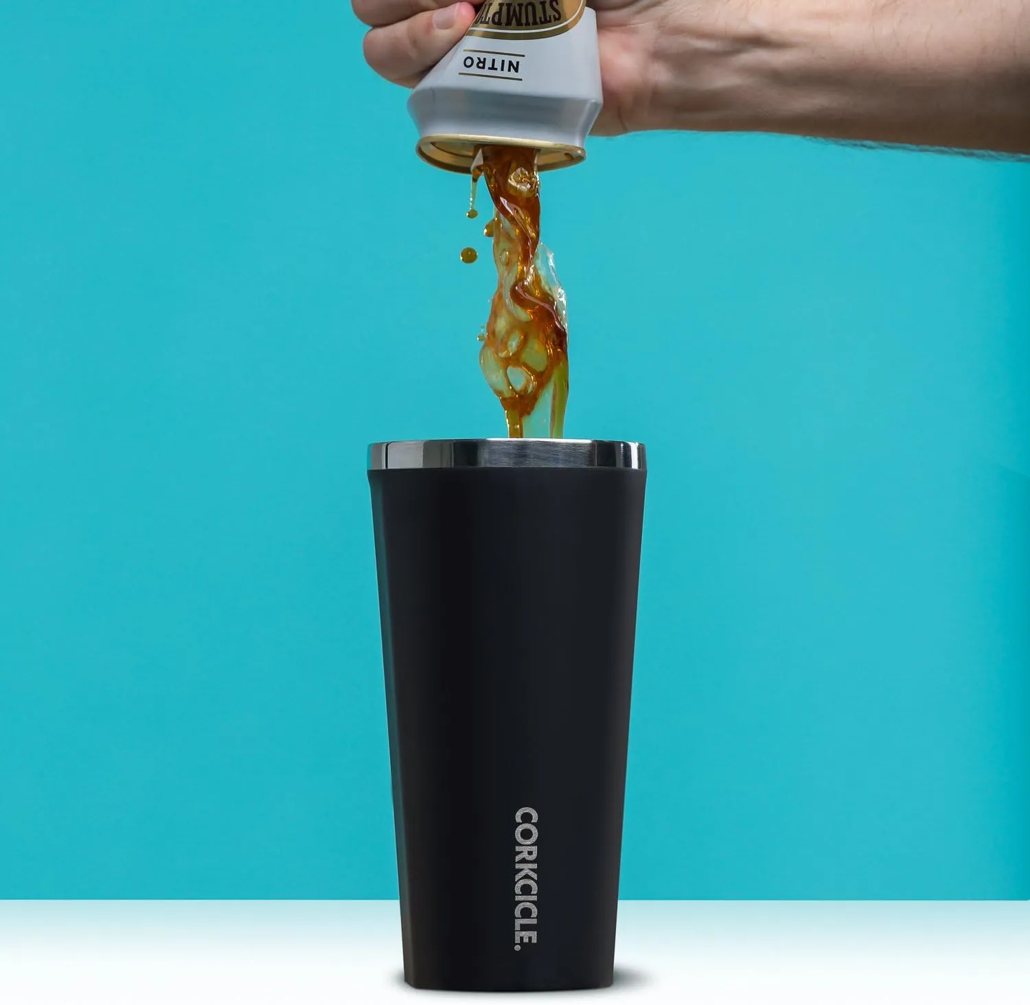 Corkcicle Classic Triple Insulated Coffee Mug with Lid, Matte Black, 16 oz – Stainless Steel Travel Tumbler Keeps Beverages Cold 9 hrs, Hot 3hrs – Cupholder Friendly Travel Coffee Tumbler