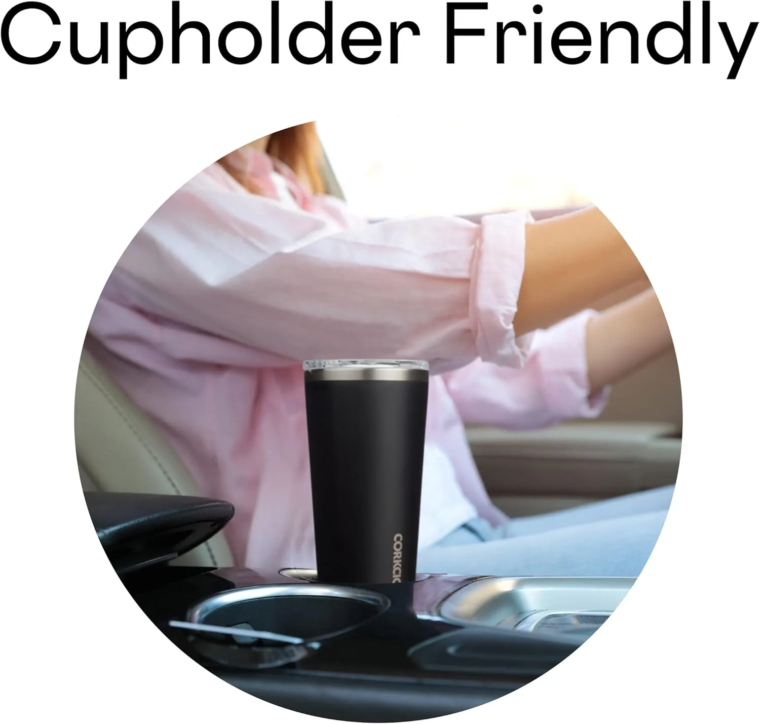 Corkcicle Classic Triple Insulated Coffee Mug with Lid, Matte Black, 16 oz – Stainless Steel Travel Tumbler Keeps Beverages Cold 9 hrs, Hot 3hrs – Cupholder Friendly Travel Coffee Tumbler