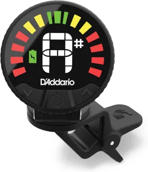 D'Addario Nexxus 360 Rechargeable Cello & Bass Tuner - Clip On Tuner for Cello & Bass - Auto Powers Off - Adjustable Full Color LED Screen