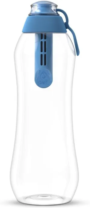 Dafi Sport Water Bottle with Filter Blue | 24 oz | Personal Reusable Water Bottle, Backpacking Filter Replacement, tap Water Straw Purifier, Water for Travel | Made in Europe