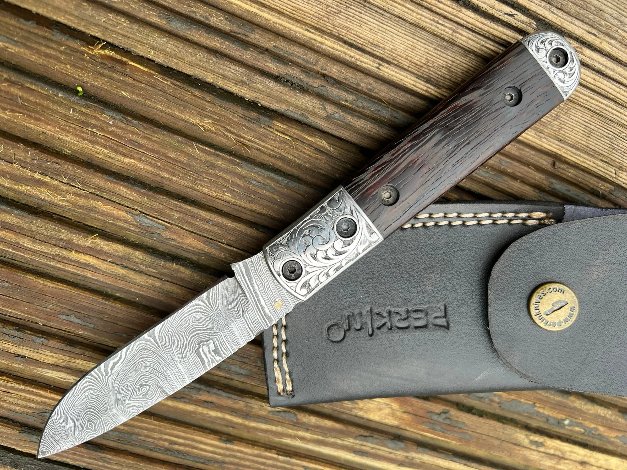 Damascus Folding Knife Damascus Steel Pocket Knife One Kind of Handmade Damascus Steel Knife Camping Knife Hunting Knife Beautiful Gift Hunting Gift - NGF21