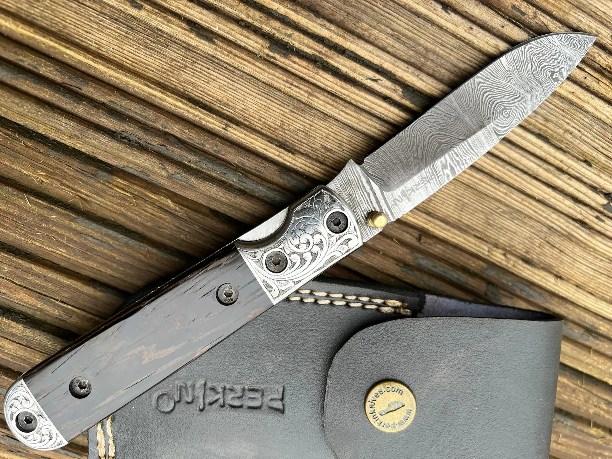 Damascus Folding Knife Damascus Steel Pocket Knife One Kind of Handmade Damascus Steel Knife Camping Knife Hunting Knife Beautiful Gift Hunting Gift - NGF21