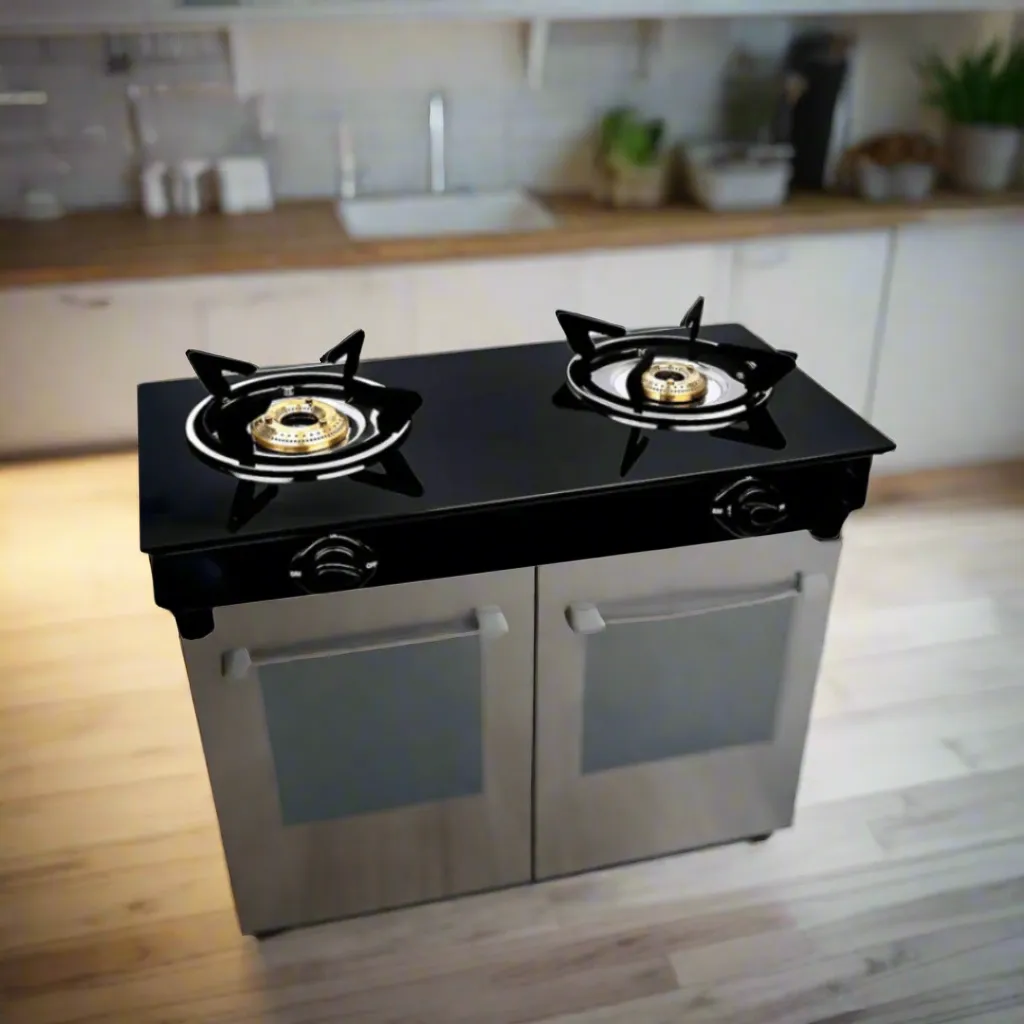 Decakila Double Burner Table Top Glass Gas Stove - KMGS043B