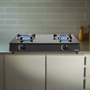 Decakila Double Burner Table Top Glass Gas Stove - KMGS043B