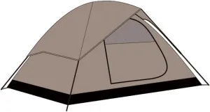 Desert White 2 Person Lightweight Camping Tent, Waterproof & Portable with Rain Fly for Backpacking & Outdoor Adventures