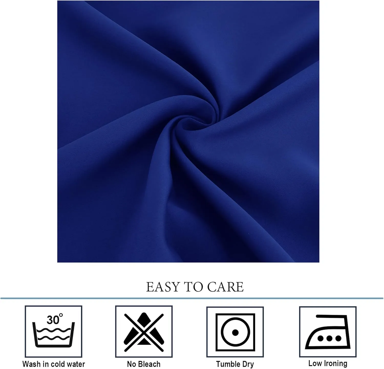 Diraysid Royal Blue Blackout Curtains for Bedroom and Living Room Thermal Insulated Room Darkening Curtains Drapes, 42 x 72, 2 Panels