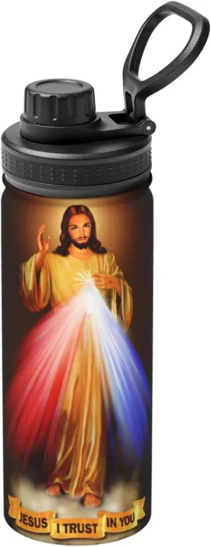 Divine Mercy Novena Sports Insulated Kettle 18oz Stainless Steel Travel Mug Thermal Flask Double-Layer Thermos Insulation Water Bottle