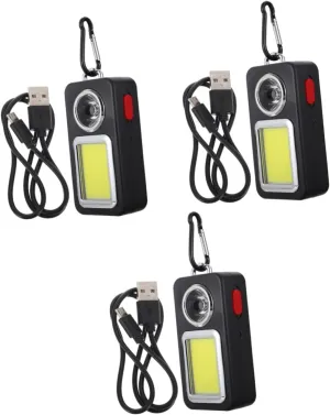 DOITOOL 3pcs Emergency Led Flashlight Solar Usb Led Camping Lantern Outdoor Lighting Rechargeable