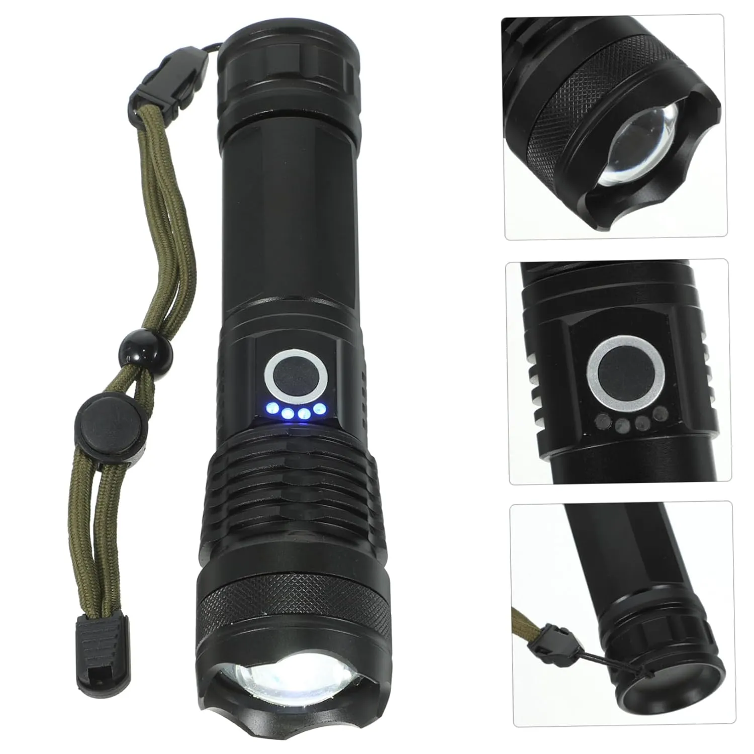 DOITOOL Led Searchlight Rechargeable Camping Lamps Outdoor Flashlight Zoomable Spotlight 1 Pc Rechargeable Led Light