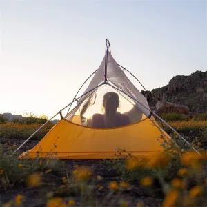 Dome Camping Tent for 2 Person, Portable Waterproof Tent with Aluminum Poles, Mesh Windows for Ventilation, Quick Setup, White