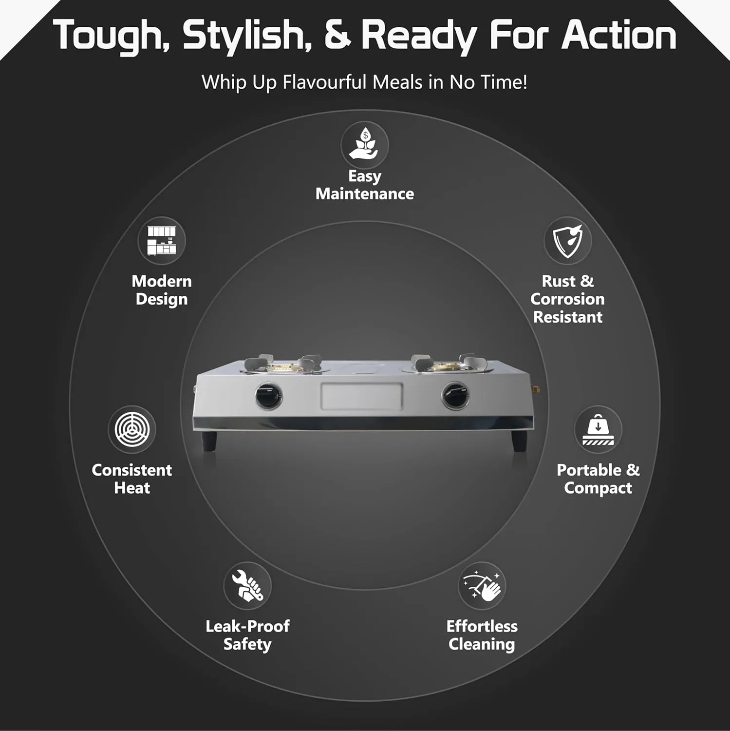 Double Burner Stove - Stainless Steel Propane Portable Cooktop - Propane Range 2 Burner Cooktop - Propane Burner Indian Style Gas Stove For Cooking Outdoor on 2 Burner Gas Stove Camp Stove…